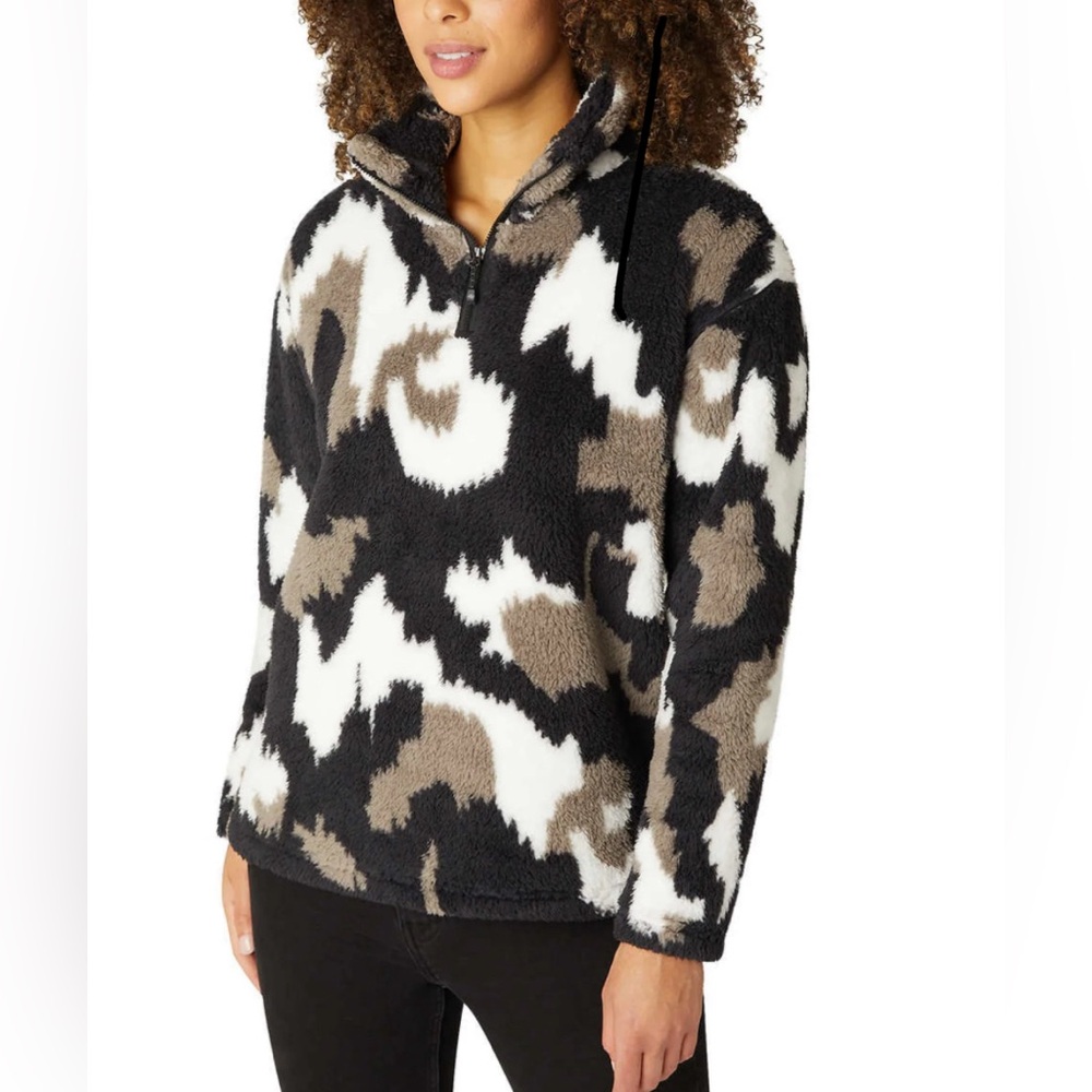 Eddie Bauer Plush Camo Fleece Pullover Size Medium Like New